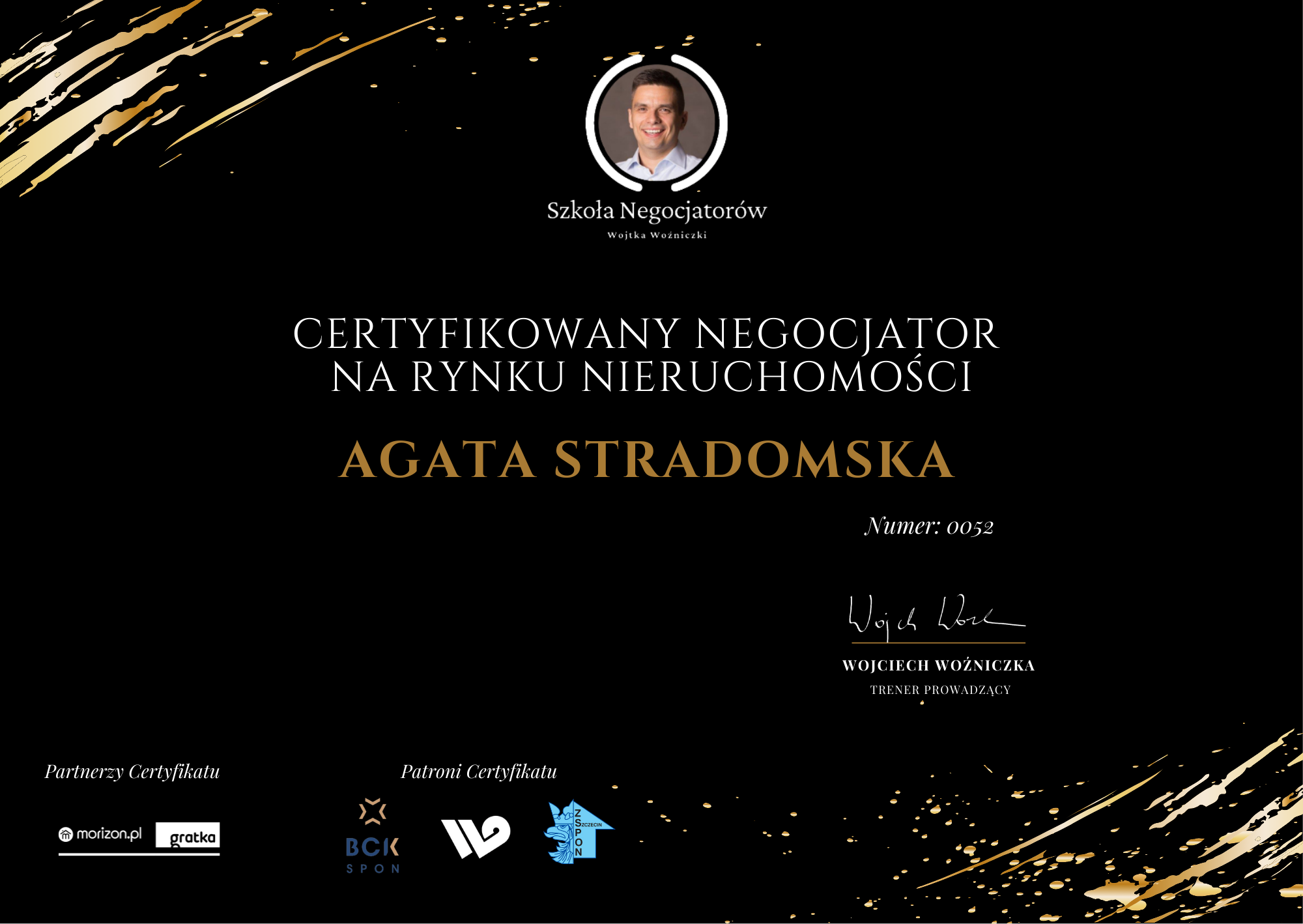 Agata Stradomska - Certyfikowany Negocjator na Rynku Nieruchomości